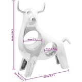  Skulptura bika Srebrno 22 x 9,5 x 34 cm Aluminij | shoptok.hr