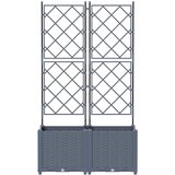  Vrtna saksija 2 pcs Svijetlo siva 80 x 40 x 143 cm Plastika | shoptok.hr
