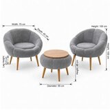Atelier Del Sofa fotelje i klub stočić lida wellsoft grey | Eponuda.com