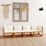 Zofa za 4 osebe z blazinami krem trden akacijev les | Shoptok.si