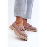 S. BARSKI Women's Suede Loafers with Flat Heels and Decorative D&A | shoptok.hr