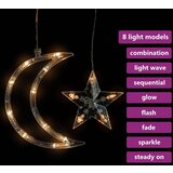 vidaXL Okrasne lučke zvezde in lune z daljincem 345 LED toplo bele | Shoptok.si