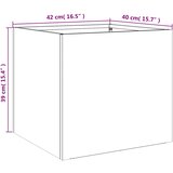  Sadilice 2 kom crne 42 x 40 x 39 cm od čelika | shoptok.hr