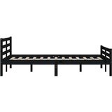  Posteljni okvir črn iz trdnega lesa 150x200 cm 5FT | Shoptok.si