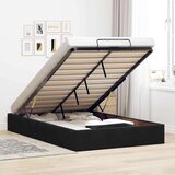 vidaXL Otomanski posteljni okvir brez vzmetnice črn 120x200 cm žamet | Shoptok.si