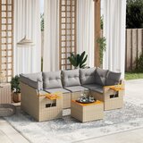  7-dijelni set vrtnih sofa od poliratana s jastucima bež | shoptok.hr