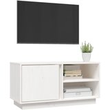TV ormarić bijeli 80 x 35 x 40,5 cm od masivne borovine | Eponuda.com