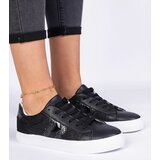 D/CEO marka niezdefiniowana Black sneakers with animal print decorated with glitter Walorin | ePonuda.com