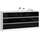 AKORD KOMODA K160 6SZ CLP ČRNA SJAJ, (21703038) Cene