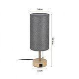  Brilagi - Stona lampa sa USB priključkom TABLON 1xE27/25W/230V hrast/bež/siva | Eponuda.com