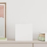  Papirnate vrećice 250 kom s ručkama bijele 26x17x25 cm | shoptok.hr