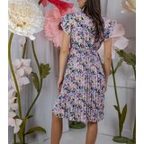 Gemre Black Pleated Floral Dress Ottavio | ePonuda.com