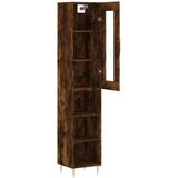  Visoka komoda dimljeni hrast 34,5x34x180cm konstruiranog drva | shoptok.hr