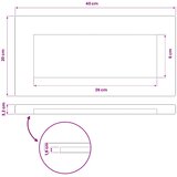  Pravokutni stolni vrh 40 x 20 x 3,2 cm Pravokutni | shoptok.hr