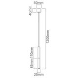 Open Design OR80841 - Luster na sajli SLIMI 1xG9/3,5W/230V bela/zlatna | Eponuda.com