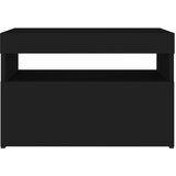 vidaXL noćni ormarić led visoki sjaj crni 2 kom 60 x 35 x 40 cm drveni | shoptok.hr