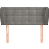  Vzglavje z ušesi svetlo sivo 103x23x78/88 cm žamet, (20954338) | Shoptok.si