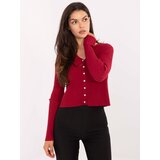 Passione moda Sweater-PM-SW-R1639.27-burgundy Cene