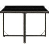  Vrtni stol crni 109 x 107 x 74 cm od poliratana i stakla | shoptok.hr