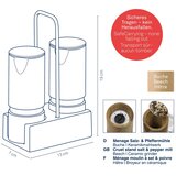 Kela SET ZA SOL I PAPAR SA STALKOM KAURI, 13x7x19cm BUKVA SVJETLOSMEĐA | shoptok.hr