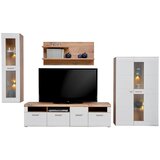 Mömax Viseča Vitrina Auris, Bela, Barva Hrasta | Shoptok.si