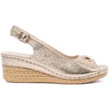 GOODIN Gold wedge sandals with buckle | Shoptok.si