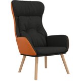  Stolica za opuštanje od tkanine i PVC-a crna | shoptok.hr