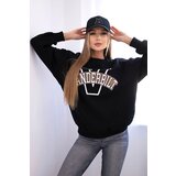 Kesi Women's oversized sweatshirt with Vanderbilt print black | shoptok.hr