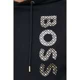 Boss Bombažen pulover moška, črna barva, s kapuco | Shoptok.si