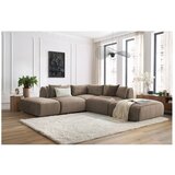 Bobochic Paris Smeđe-siva baršunasti kutna garnitura Jeanne – | shoptok.hr