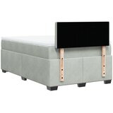 Box spring krevet s madracem svjetlosivi 120x200 cm baršunasti | shoptok.hr