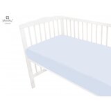 MimiNu Pamučna plahta s elastičnom trakom 120x60 cm - Baby Blue | shoptok.hr