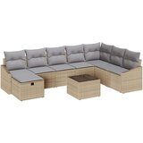  9-dijelni vrtni sofa set s jastučićima bež poliratana | shoptok.hr