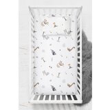 Mijolnir Bijela dječja plahta za dječji krevetić od renforce pamuka 100x150 cm Dinozor – | shoptok.hr