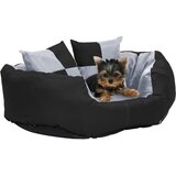  Dvostrani perivi jastuk za pse sivo-crni 65 x 50 x 20 cm | shoptok.hr