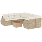  9-dijelni set vrtnih sofa s jastucima bež od poliratana 70 x 62 x 69 cm | shoptok.hr