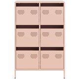 vidaXL Visoka komoda ružičasta 68x39x101,5cm od čelika | shoptok.hr
