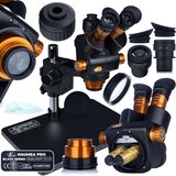 Rosfix Haumea Pro Black Series MSHP-T-PS1-B Trinokularni Mikroskop – 6,5x–58x, Glava 360°, Podstavek 38x26 Cm, WF 10x/23, (5000212309) Cene