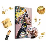  Slikanje po &scaron;tevilkah PREMIUM GOLD - Žena s turbanom (set za) cene