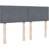 vidaXL Box spring postelja z vzmetnico temno siva 140x200 cm žamet, (21321130) | Shoptok.si