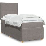 vidaXL Krevet s oprugama i madracem smeđesivi 90x200 cm od tkanine | shoptok.hr