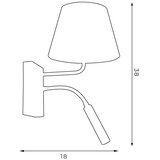  Zidna lampa ARDEN 1xE27/60W+1xG9/8W/230V bela/zlatna | Eponuda.com