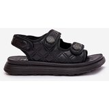 Boto Women Sandals With Decorative Details On Velcro Black Zoliner | ePonuda.com