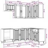  Kuhinjska jedinica LUCCA 8 kom. Bijela Konstruirano drvo - Bijela 80 cm | shoptok.hr