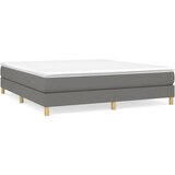 vidaXL Box spring postelja z vzmetnico temno siva 160x200 cm blago, (20725987) Cene