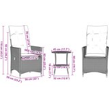  3-dijelni bistro set s jastucima bež od poliratana | shoptok.hr