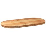 Stolna Mizna plošča svetlo rjava 100x50x4 cm trdna hrastovina ovalna, (5000268652) | Shoptok.si