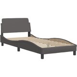  Krevet s madracem Hvar sivi 90 x 190 cm od umjetne kože | shoptok.hr
