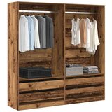  Garderobna omara starinski les 100x50x200 cm inženirski les | Shoptok.si