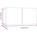 Viseći TV ormarići 3 kom boja dimljenog hrasta 60 x 30 x 30 cm | shoptok.hr